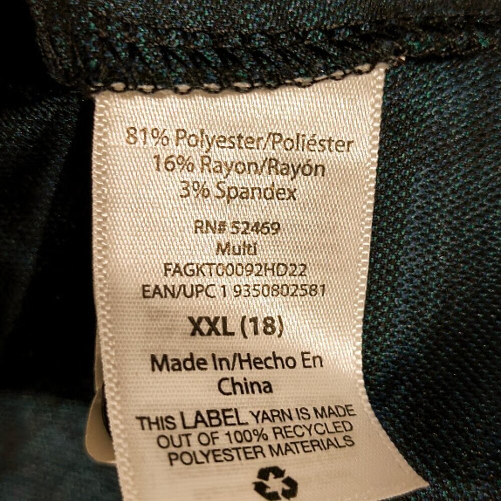 Free Assembly Black and Green Long Sleeved Women's Blazer XXL (18 ) - Picture 7 of 8